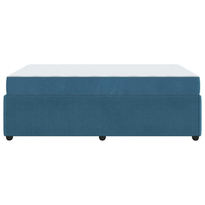 Bettrahmen mit Matratze Blau 120 x 190 cm Stoff