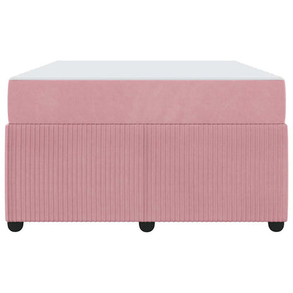 Bettrahmen mit Matratze Rosa 120 x 190 cm Stoff