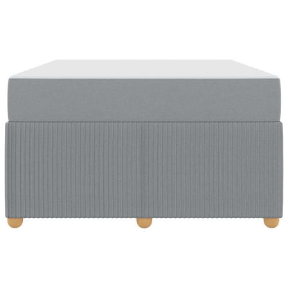 Bettrahmen mit Matratze Hellgrau 120 x 200 cm Stoff