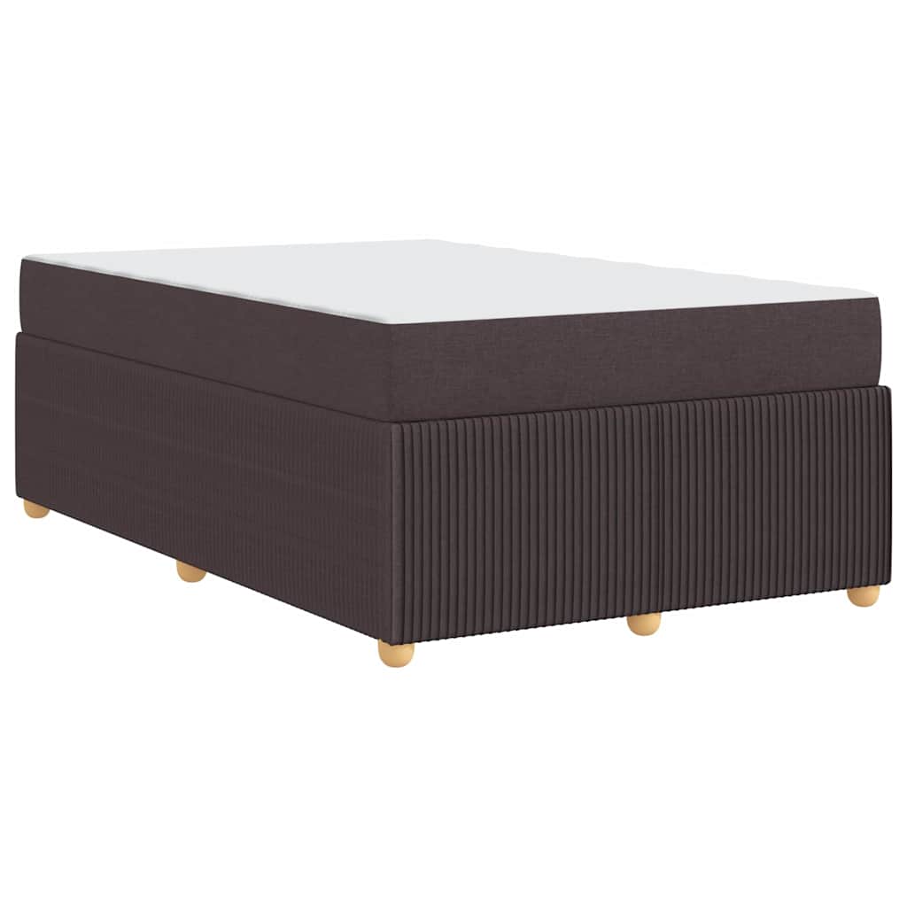 vidaXL Bettrahmen mit Matratze Dunkelbraun 120 x 200 cm Stoff