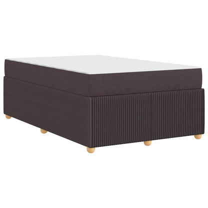 vidaXL Bettrahmen mit Matratze Dunkelbraun 120 x 200 cm Stoff