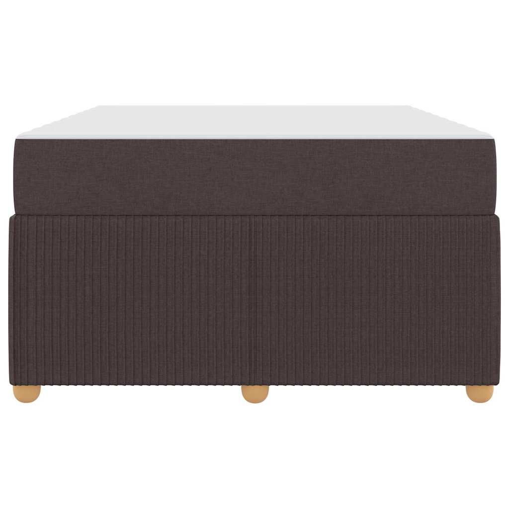 vidaXL Bettrahmen mit Matratze Dunkelbraun 120 x 200 cm Stoff
