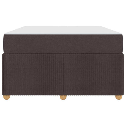 vidaXL Bettrahmen mit Matratze Dunkelbraun 120 x 200 cm Stoff