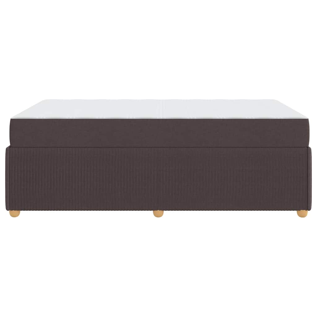vidaXL Bettrahmen mit Matratze Dunkelbraun 120 x 200 cm Stoff