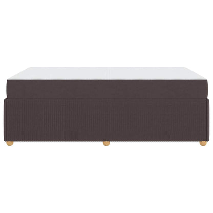 vidaXL Bettrahmen mit Matratze Dunkelbraun 120 x 200 cm Stoff