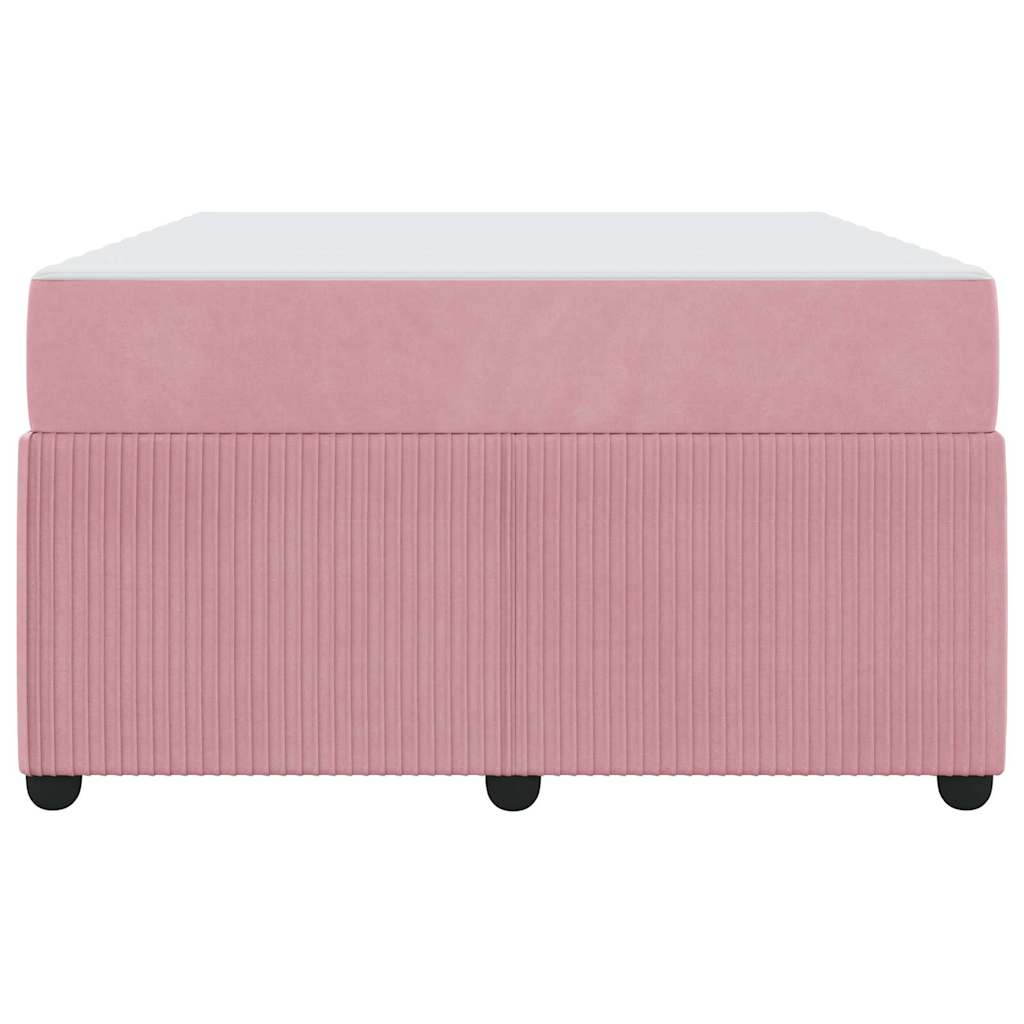 Bettrahmen mit Matratze Rosa 120 x 200 cm Stoff