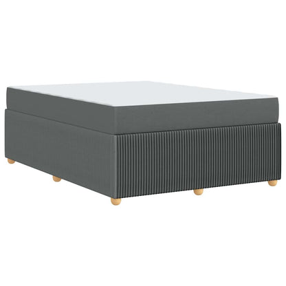 Bettrahmen mit Matratze Dunkelgrau 140 x 200 cm Stoff