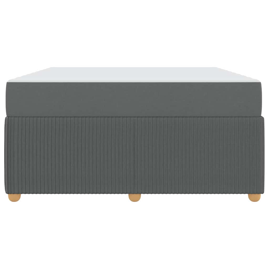 Bettrahmen mit Matratze Dunkelgrau 140 x 200 cm Stoff