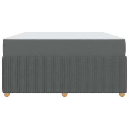 Bettrahmen mit Matratze Dunkelgrau 140 x 200 cm Stoff