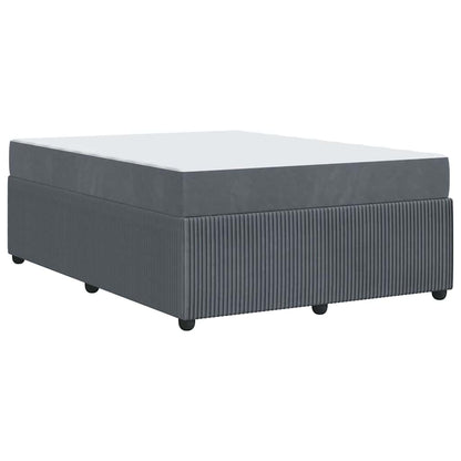 Bettrahmen mit Matratze Dunkelgrau 140 x 200 cm Stoff