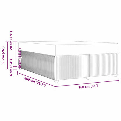 vidaXL Bettgestell mit Matratze Dunkelbraun 160 x 200 cm Stoff