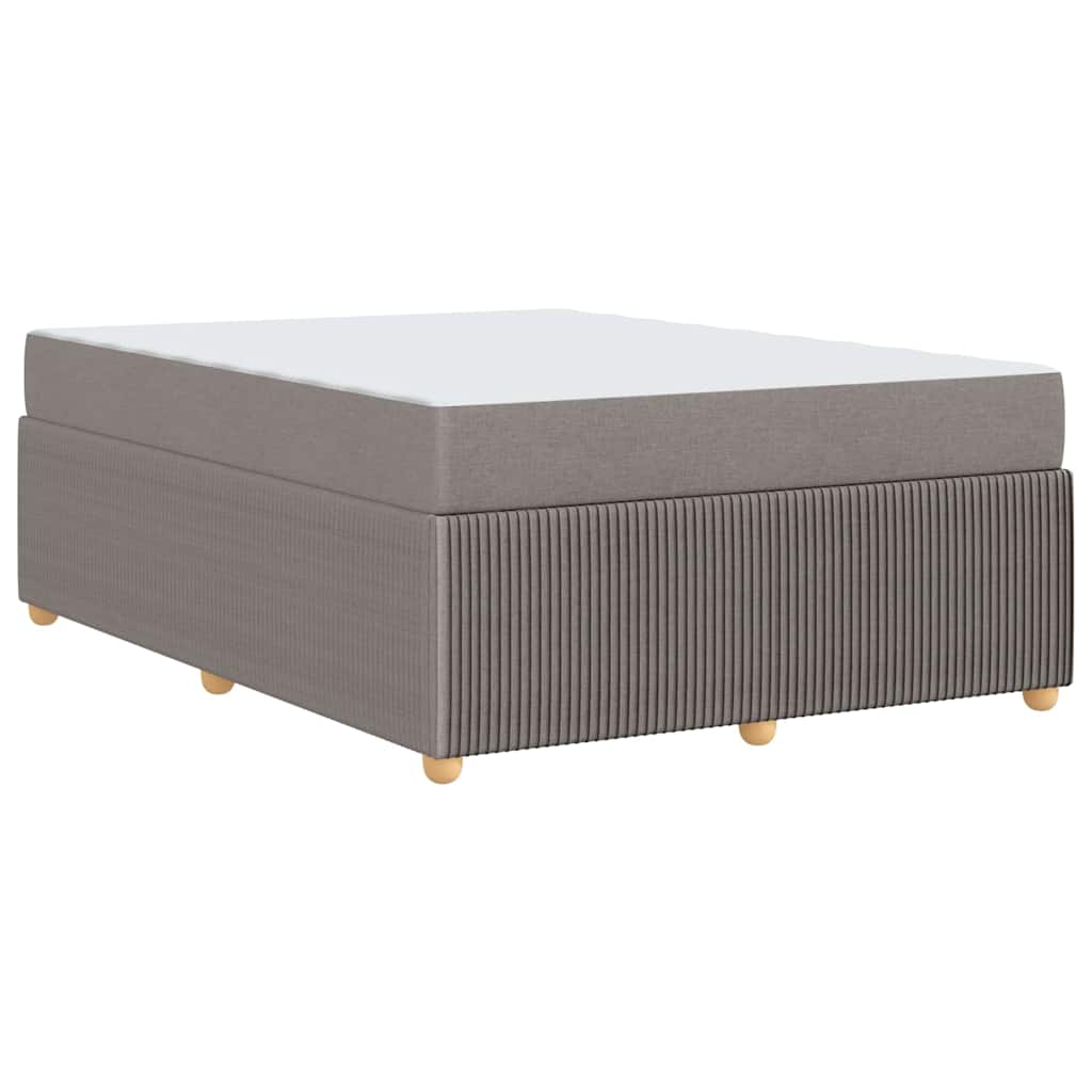 Bettrahmen mit Matratze Taupe 160 x 200 cm Stoff