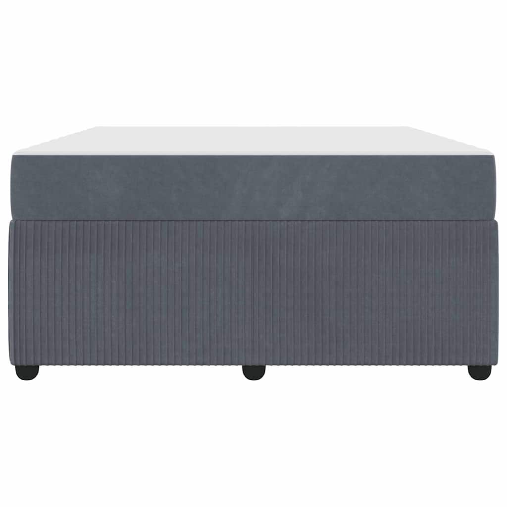 Bettrahmen mit Matratze Dunkelgrau 160 x 200 cm Stoff