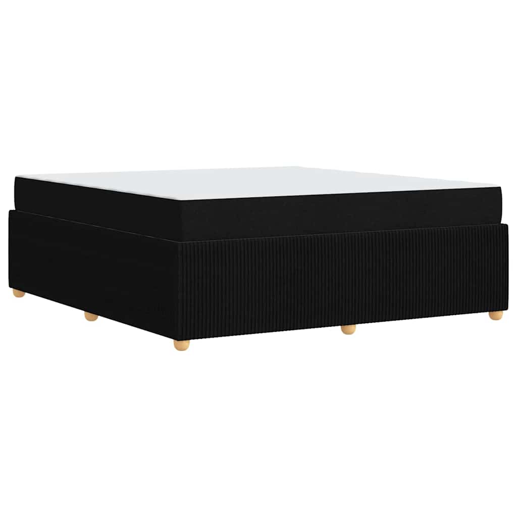 Bettrahmen mit Matratze Schwarz 180 x 200 cm Stoff