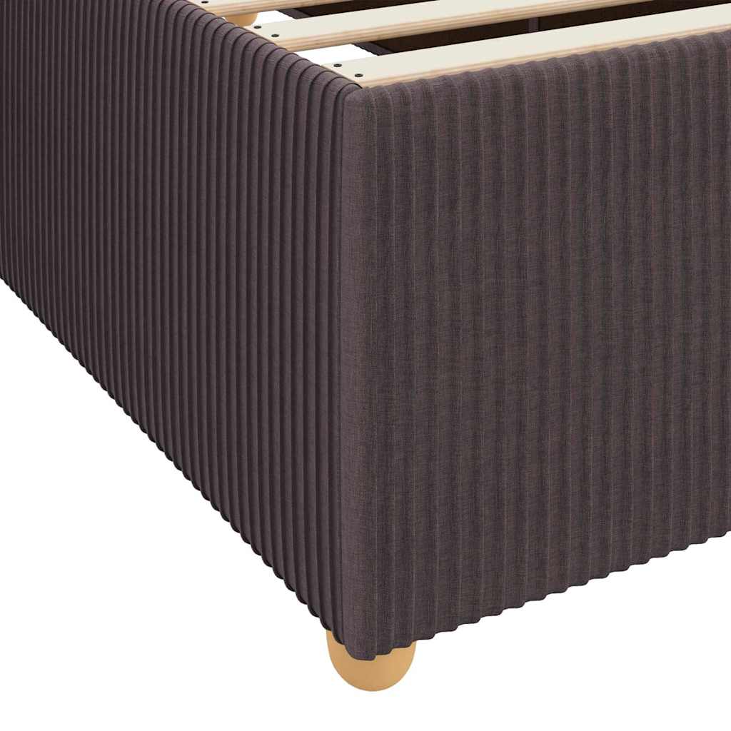 vidaXL Bettgestell mit Matratze Dunkelbraun 180 x 200 cm Stoff