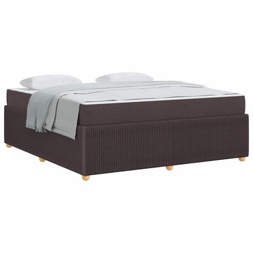 vidaXL Bettgestell mit Matratze Dunkelbraun 180 x 200 cm Stoff
