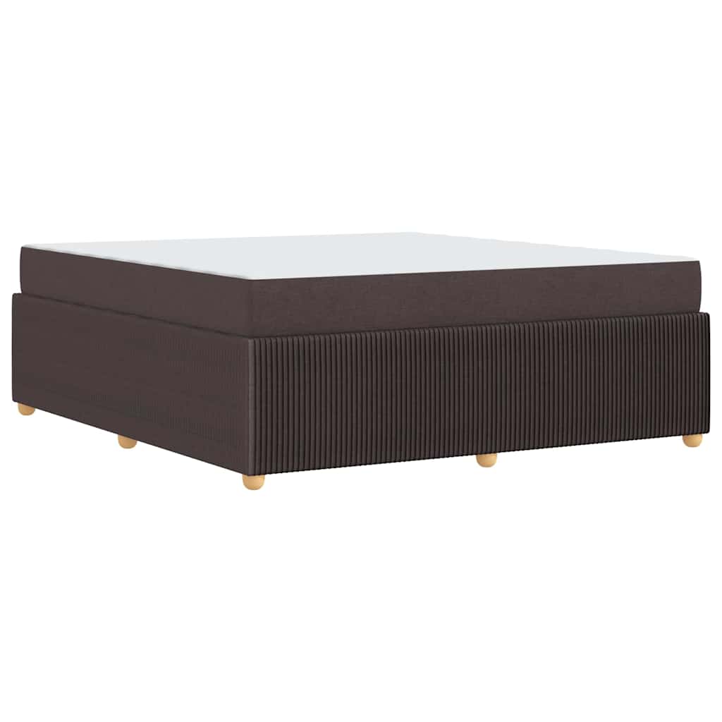 vidaXL Bettgestell mit Matratze Dunkelbraun 180 x 200 cm Stoff