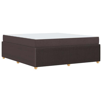 vidaXL Bettgestell mit Matratze Dunkelbraun 180 x 200 cm Stoff