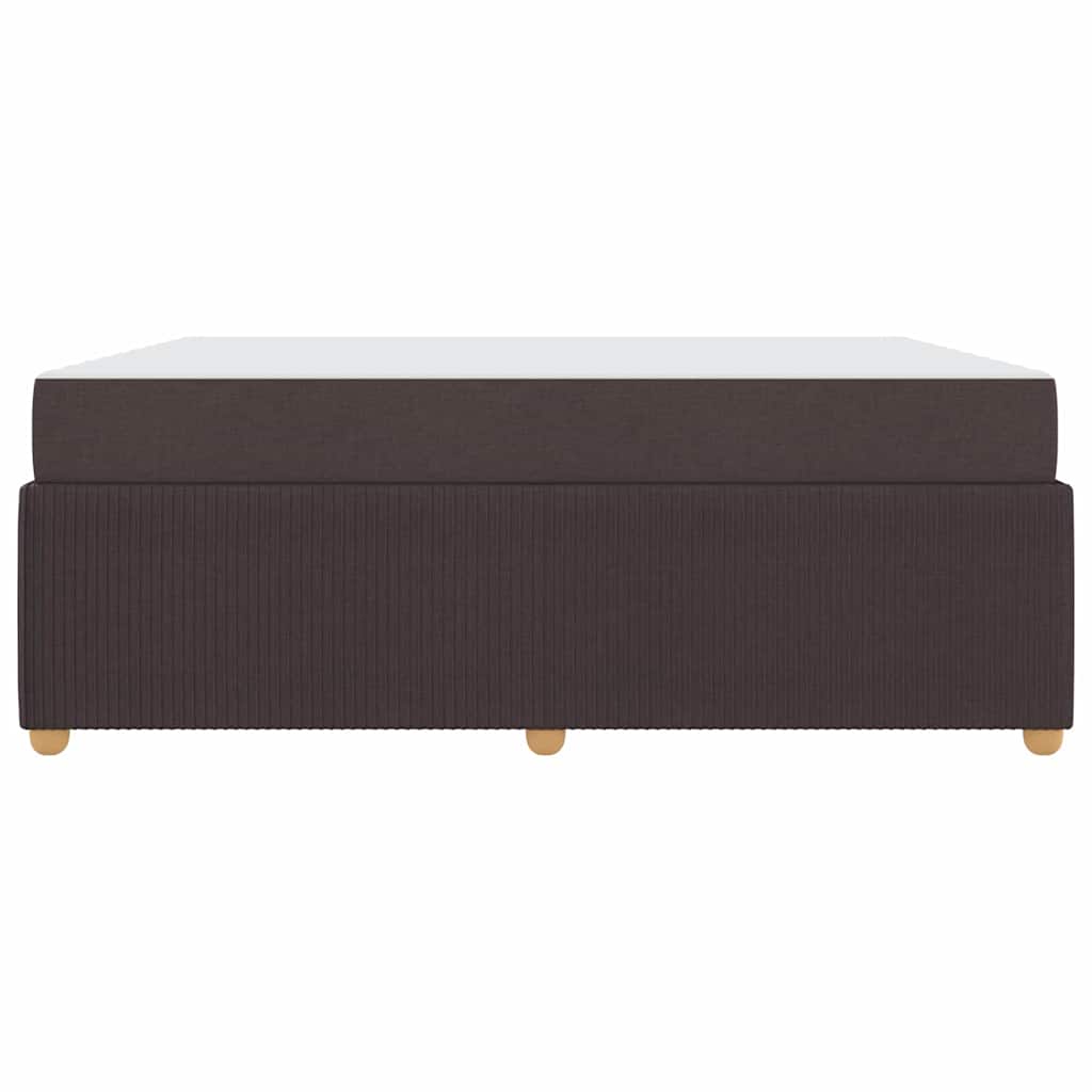 vidaXL Bettgestell mit Matratze Dunkelbraun 180 x 200 cm Stoff