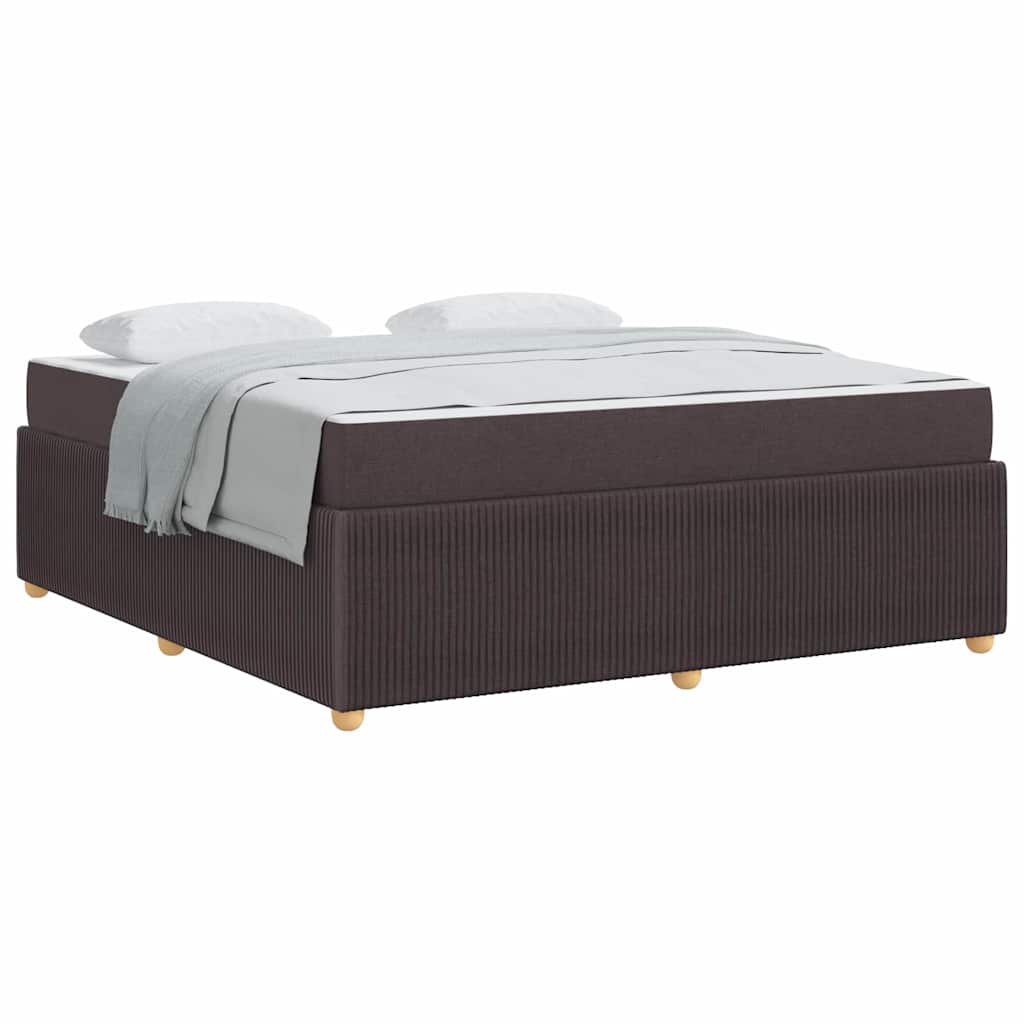 vidaXL Bettgestell mit Matratze Dunkelbraun 180 x 200 cm Stoff