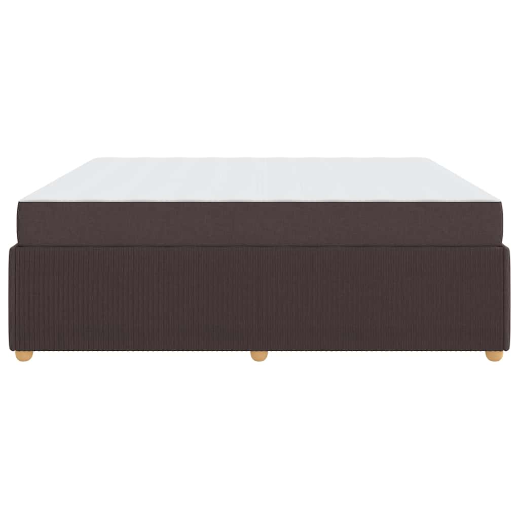 vidaXL Bettgestell mit Matratze Dunkelbraun 180 x 200 cm Stoff