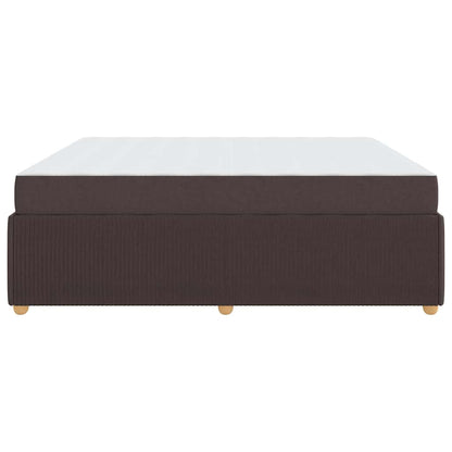 vidaXL Bettgestell mit Matratze Dunkelbraun 180 x 200 cm Stoff