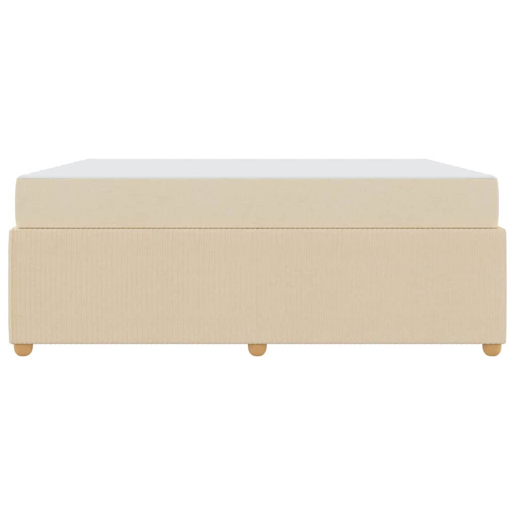 Bettrahmen mit Matratze Creme 180 x 200 cm Stoff