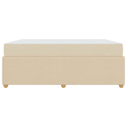 Bettrahmen mit Matratze Creme 180 x 200 cm Stoff