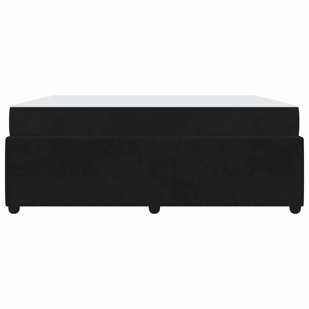 Bettrahmen mit Matratze Schwarz 180 x 200 cm Stoff