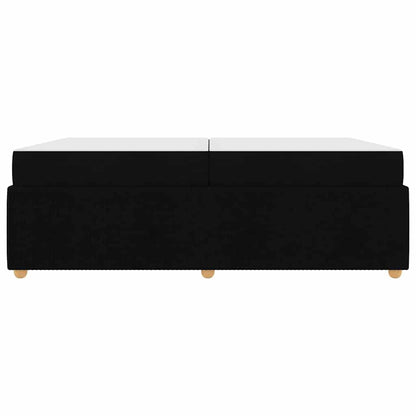 Bettrahmen mit Matratze Schwarz 200 x 200 cm Stoff