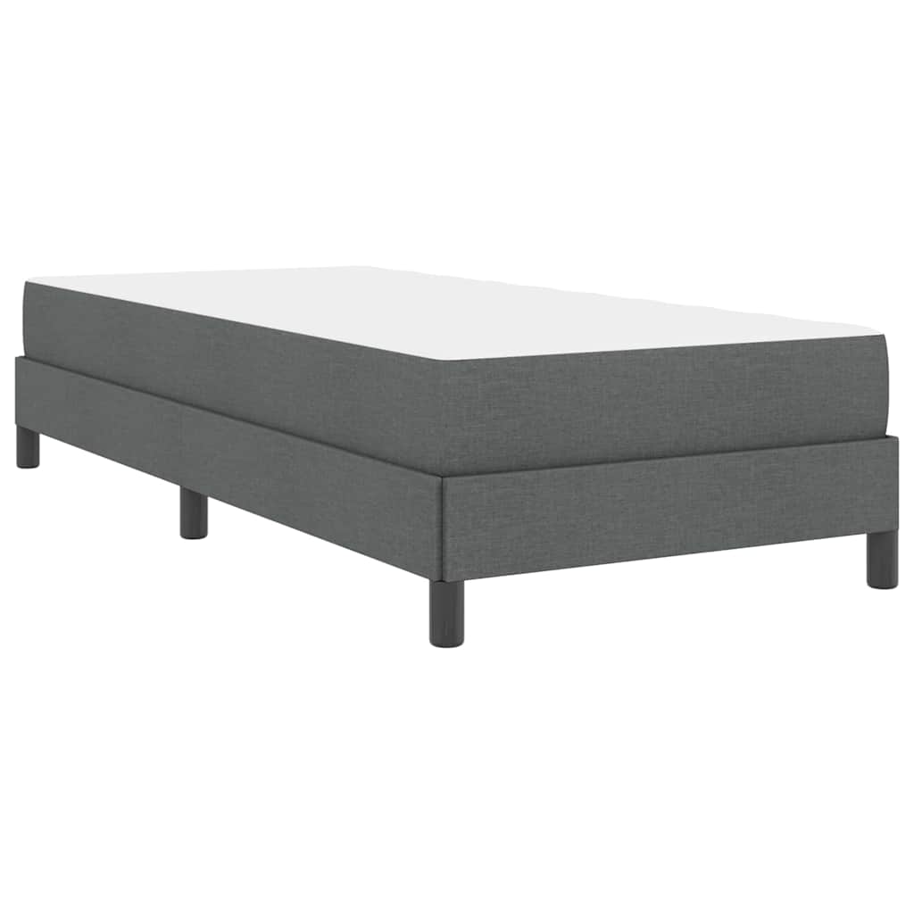 Boxspringbett mit Matratze Dunkelgrau 80 x 200 cm Stoff