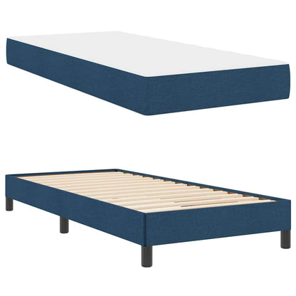 Boxspringbett mit Matratze Blau 80 x 200 cm Stoff