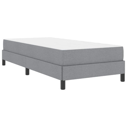 Boxspringbett mit Matratze Hellgrau 90 x 190 cm Stoff