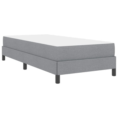 Boxspringbett mit Matratze Hellgrau 90 x 190 cm Stoff