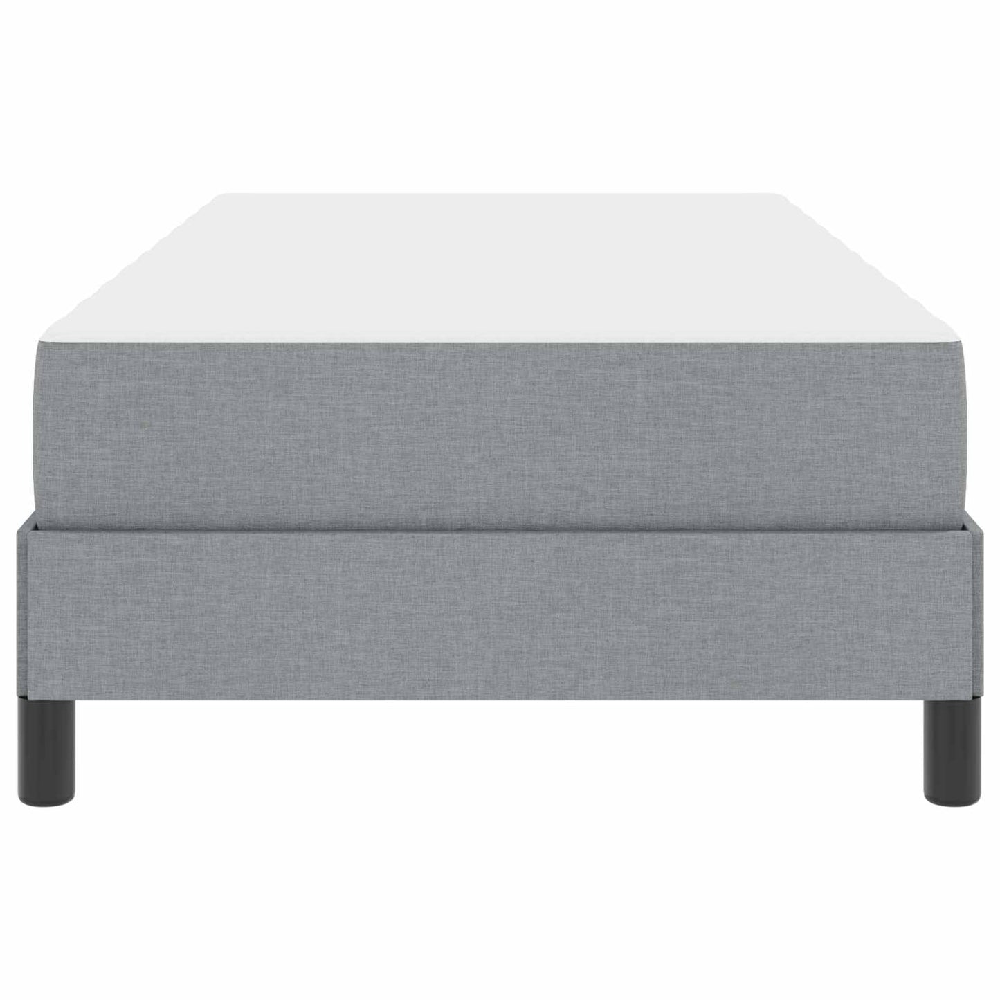 Boxspringbett mit Matratze Hellgrau 90 x 190 cm Stoff