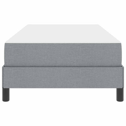 Boxspringbett mit Matratze Hellgrau 90 x 190 cm Stoff