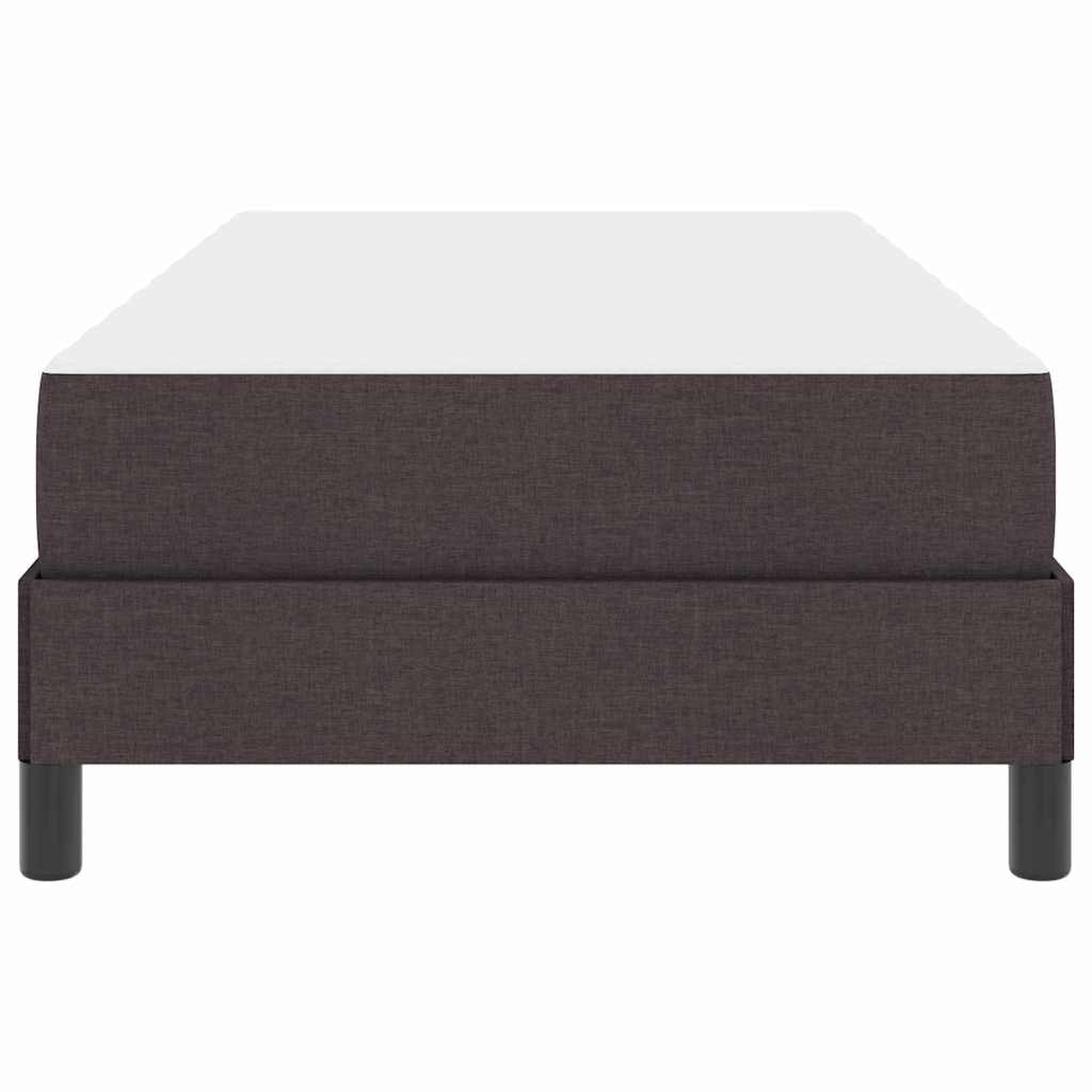 Boxspringbett mit Matratze Dunkelbraun 90 x 190 cm Stoff