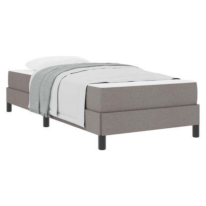 Boxspringbett mit Matratze Taupe 90 x 190 cm Stoff