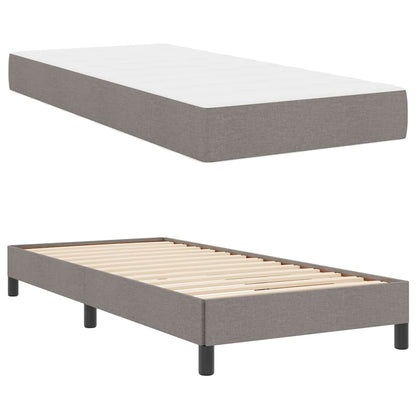 Boxspringbett mit Matratze Taupe 90 x 190 cm Stoff