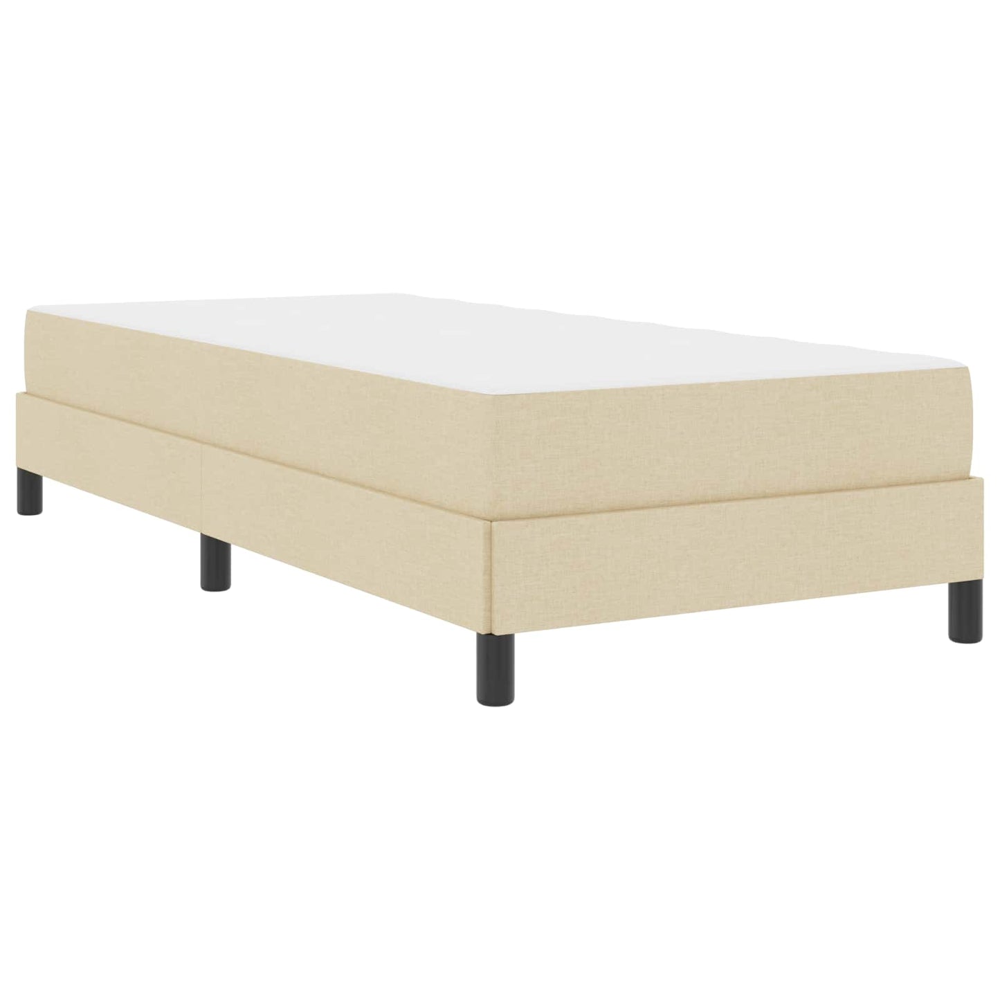 Boxspringbett mit Matratze Creme 90 x 190 cm Stoff