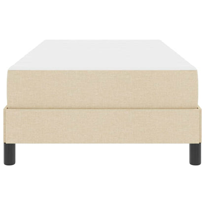Boxspringbett mit Matratze Creme 90 x 190 cm Stoff