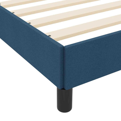 Boxspringbett mit Matratze Blau 90 x 190 cm Stoff