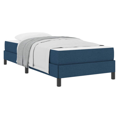 Boxspringbett mit Matratze Blau 90 x 190 cm Stoff