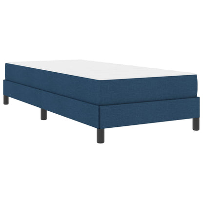 Boxspringbett mit Matratze Blau 90 x 190 cm Stoff