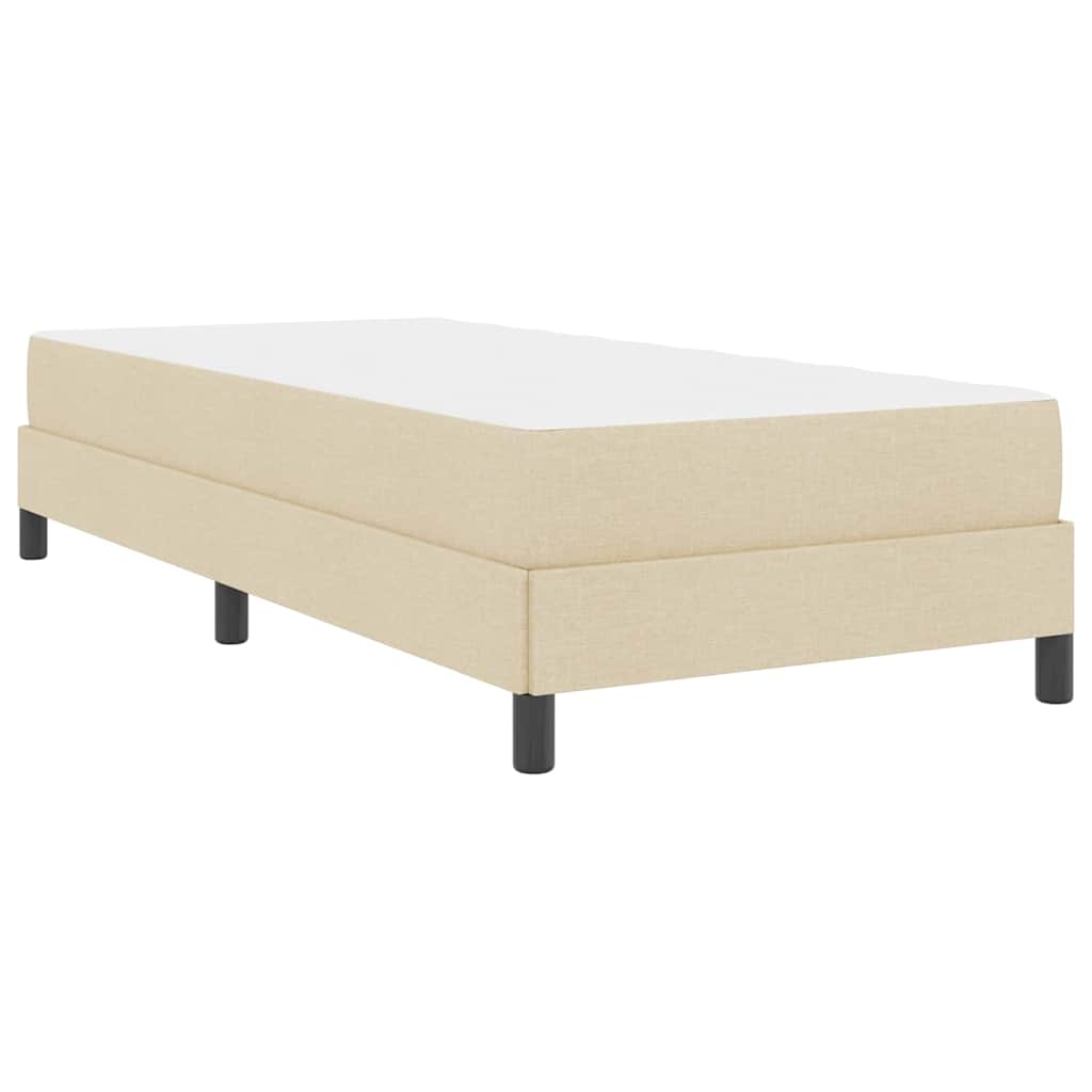 Boxspringbett mit Matratze Creme 90 x 200 cm Stoff