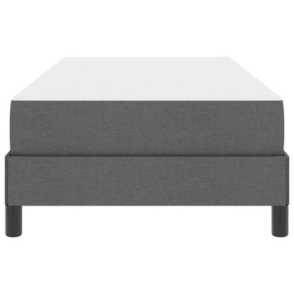 Boxspringbett mit Matratze Dunkelgrau 100 x 200 cm Stoff