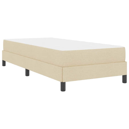 Boxspringbett mit Matratze Creme 100 x 200 cm Stoff