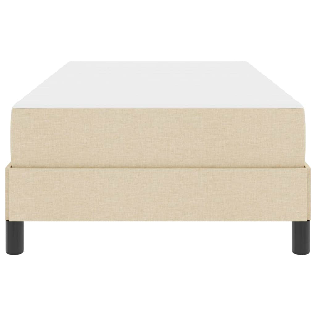 Boxspringbett mit Matratze Creme 100 x 200 cm Stoff