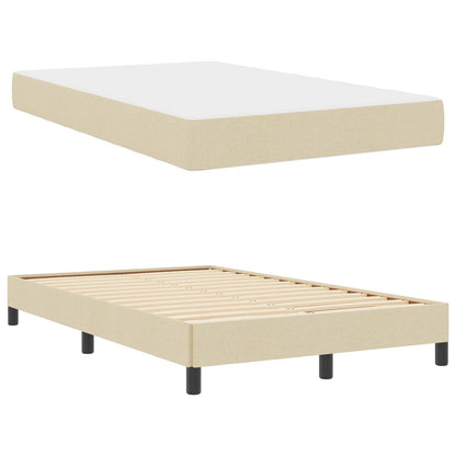 Boxspringbett mit Matratze Creme 120 x 200 cm Stoff