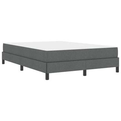 Boxspringbett mit Matratze Dunkelgrau 140 x 190 cm Stoff